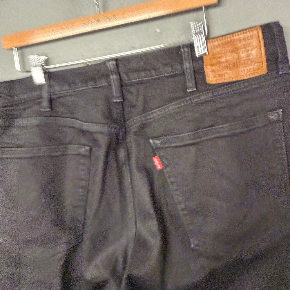 Levis Premium 541 Athletic Taper Mens Black Jeans W38 L32 Stretch Denim